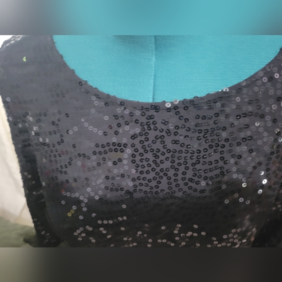 Black Sequin Mini Dress - Picture 2 of 2